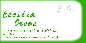 cecilia orsos business card