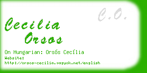 cecilia orsos business card